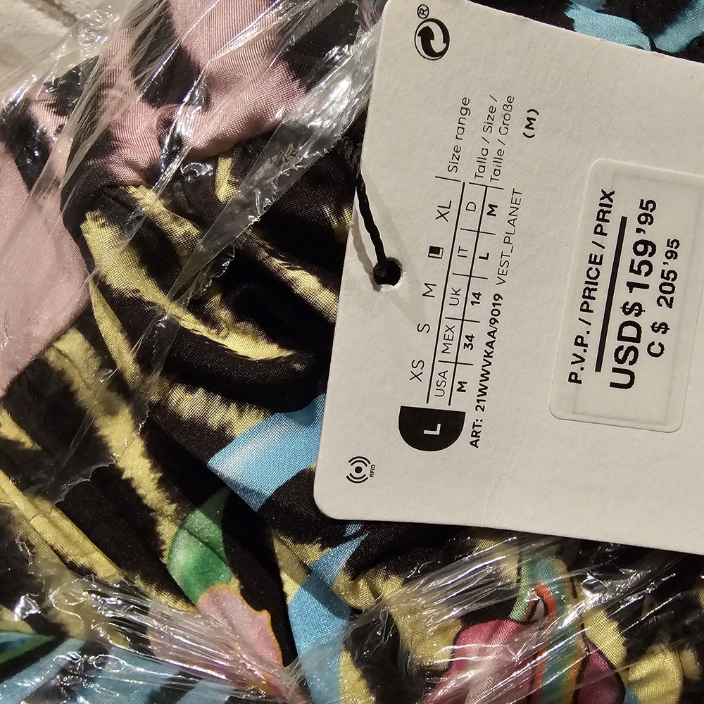 Desigual Multicolor Floral Print Dress - Black, Yellow, Pink, Blue, Green - Picture 4 of 6